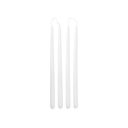 Broste Taper Candles – Pure White (Set of 4)