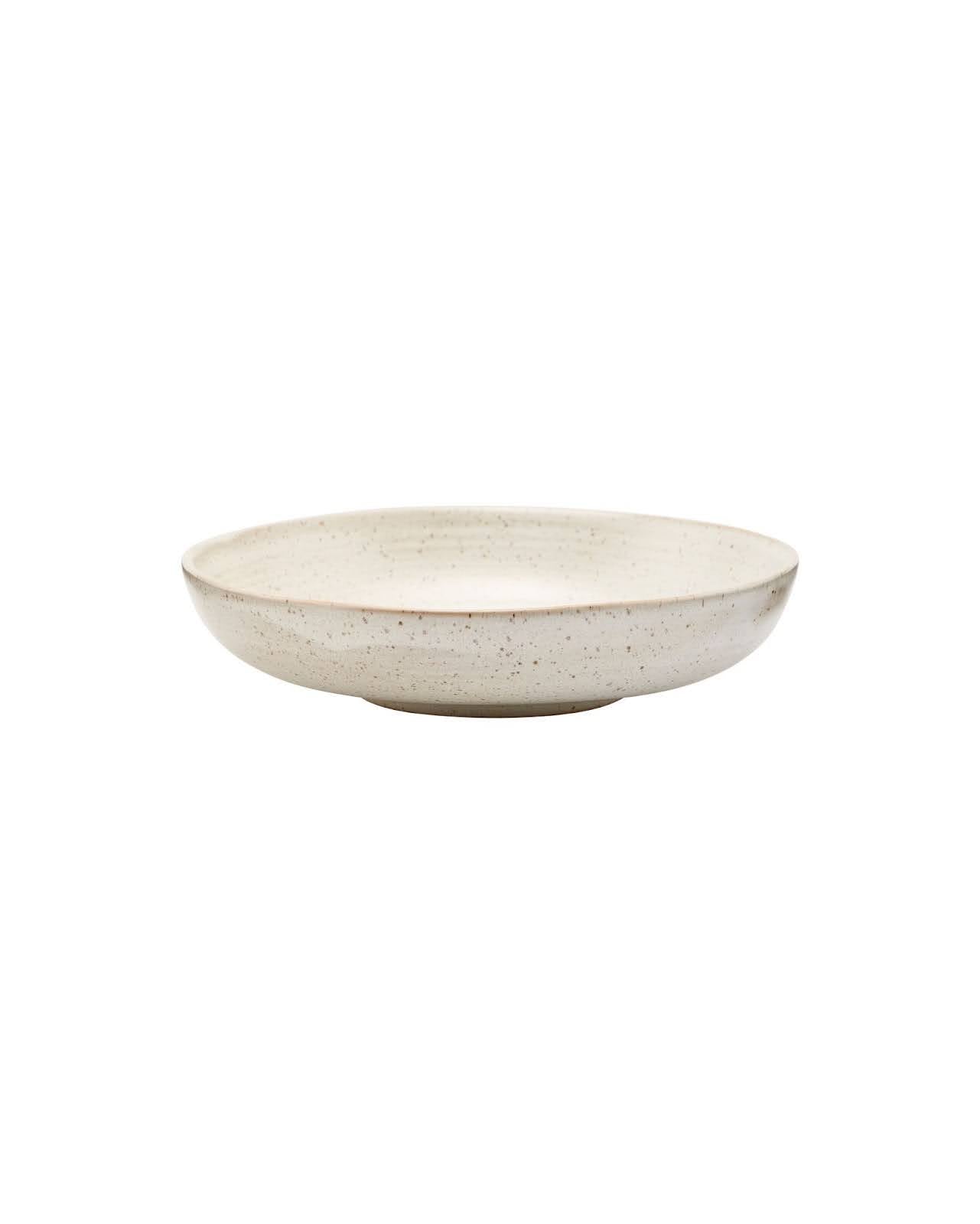Pion Low Bowl - Warm White Speckle